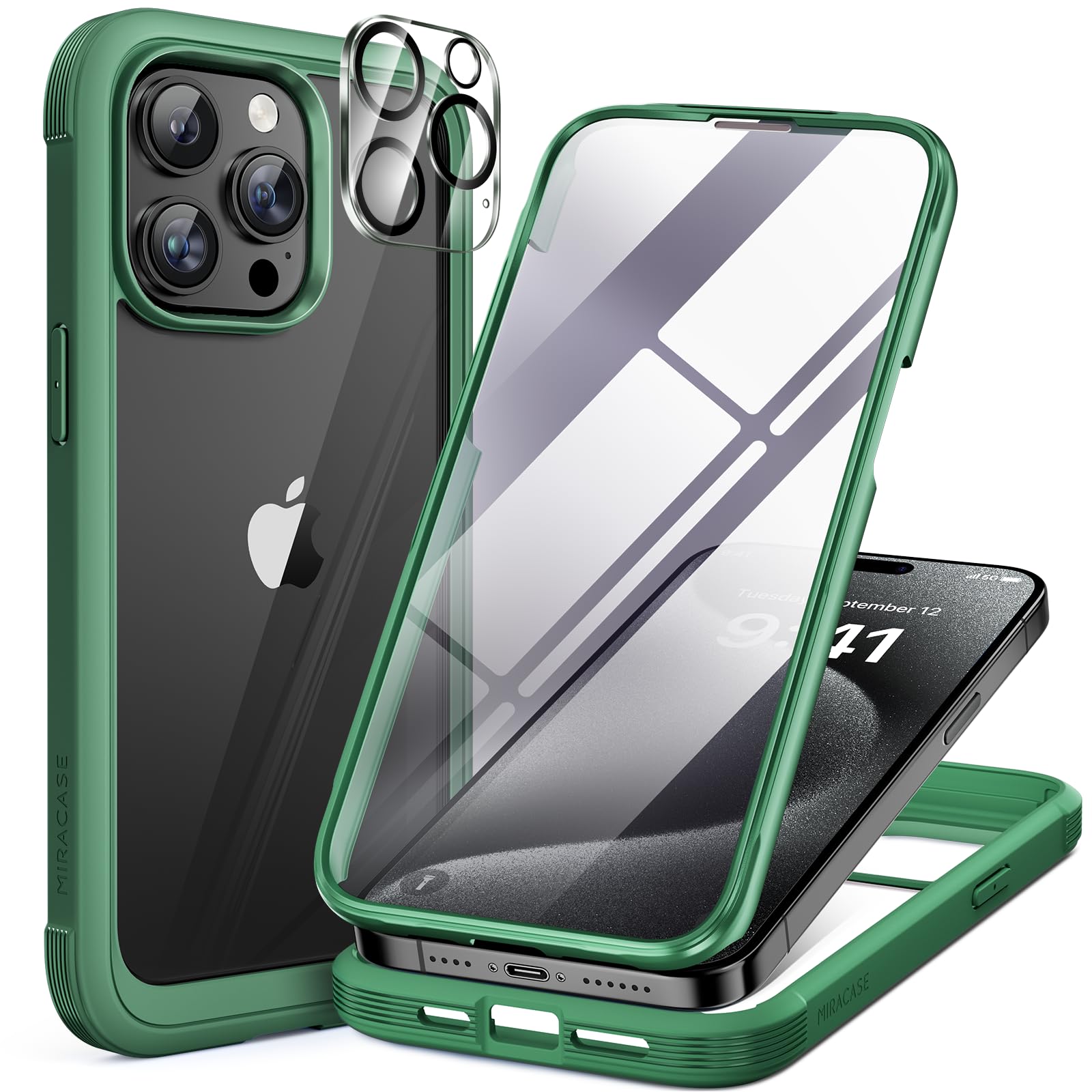 Miracase Magnetic Case for iPhone 17 Case, [Bubble Free] Built-in Glass Screen Protector+ [New Camera Control Button], Full Body Bumper Compatible with MagSafe, Drop Proof 17 Cover,6.3-inch (Black) — view 92