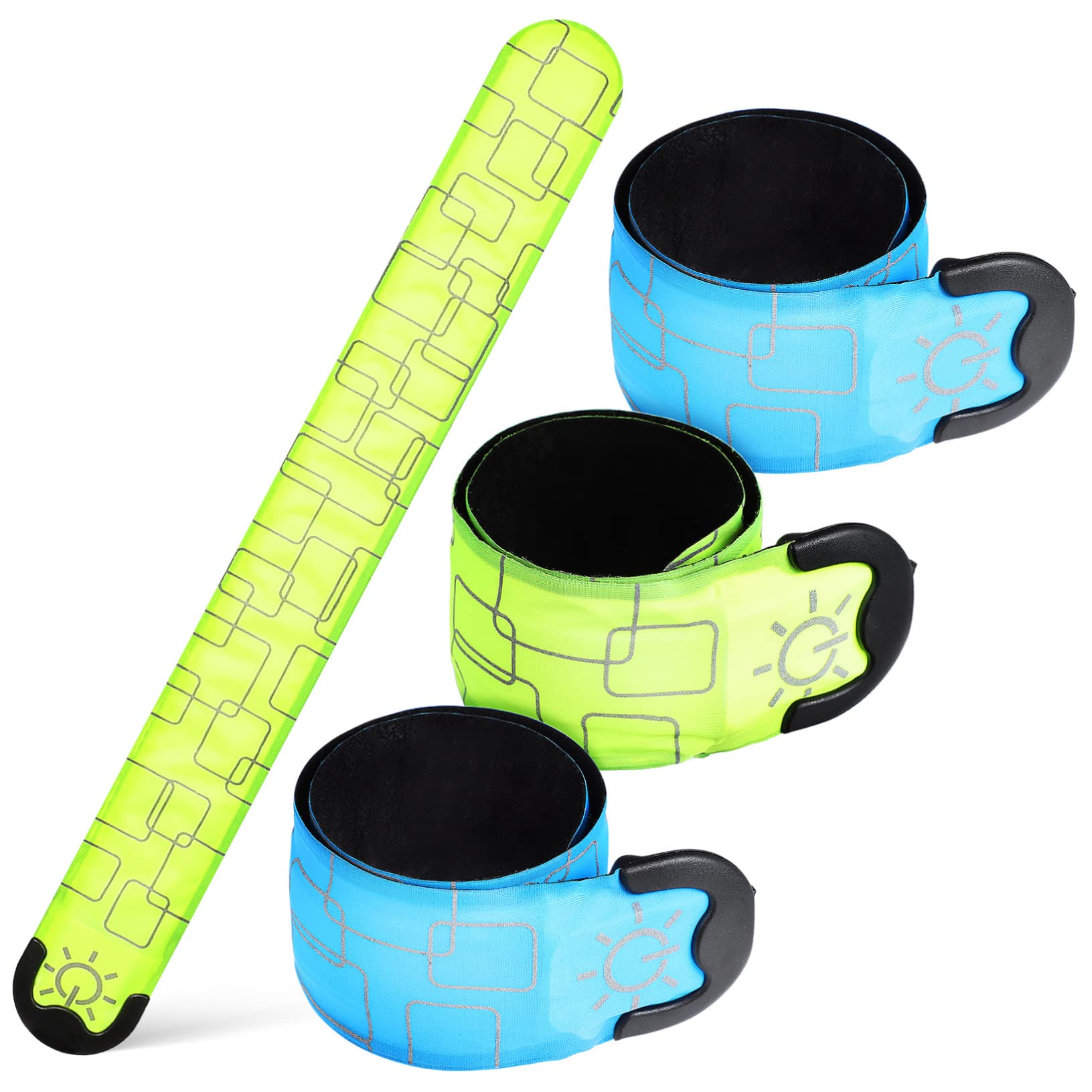 Toddmomy Bracelets à Claquer LED Rechargeables USB 4 Pièces PVC