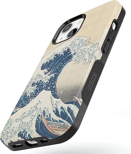 Vista 511 de Casely Funda para iPhone 13 Compatible con MagSafe Color Splash de medianoche Funda retro abstracta Color de medianoche Splash Abstracto