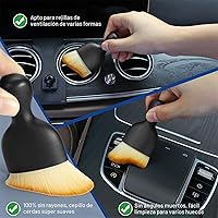 Vista 5 de Fitosy Kit de cepillo de limpieza de polvo para interior de coche, putty de silicona suave para ventilaciones del salpicadero, cepillos de detalle