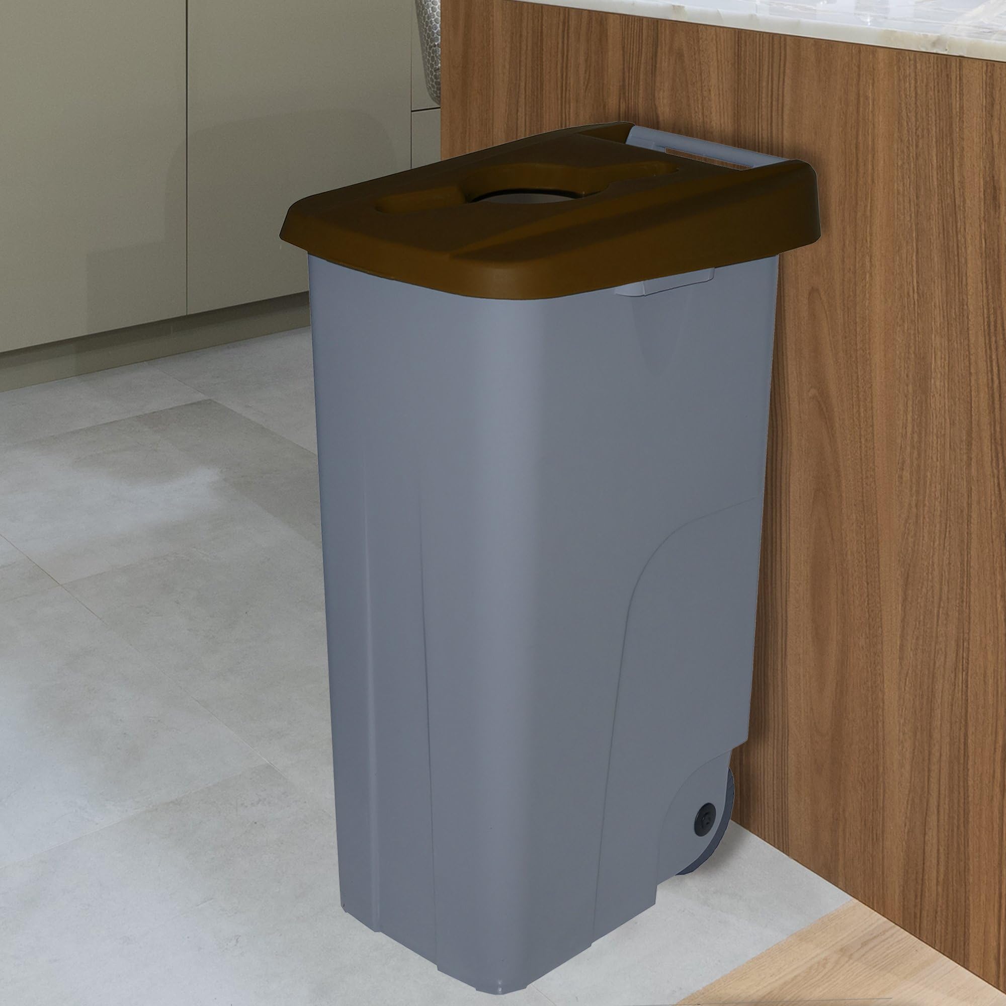 Denox 23250.839 pojemnik z recyklingu, 110 l, brązowy, polipropylen, wyjątkowy