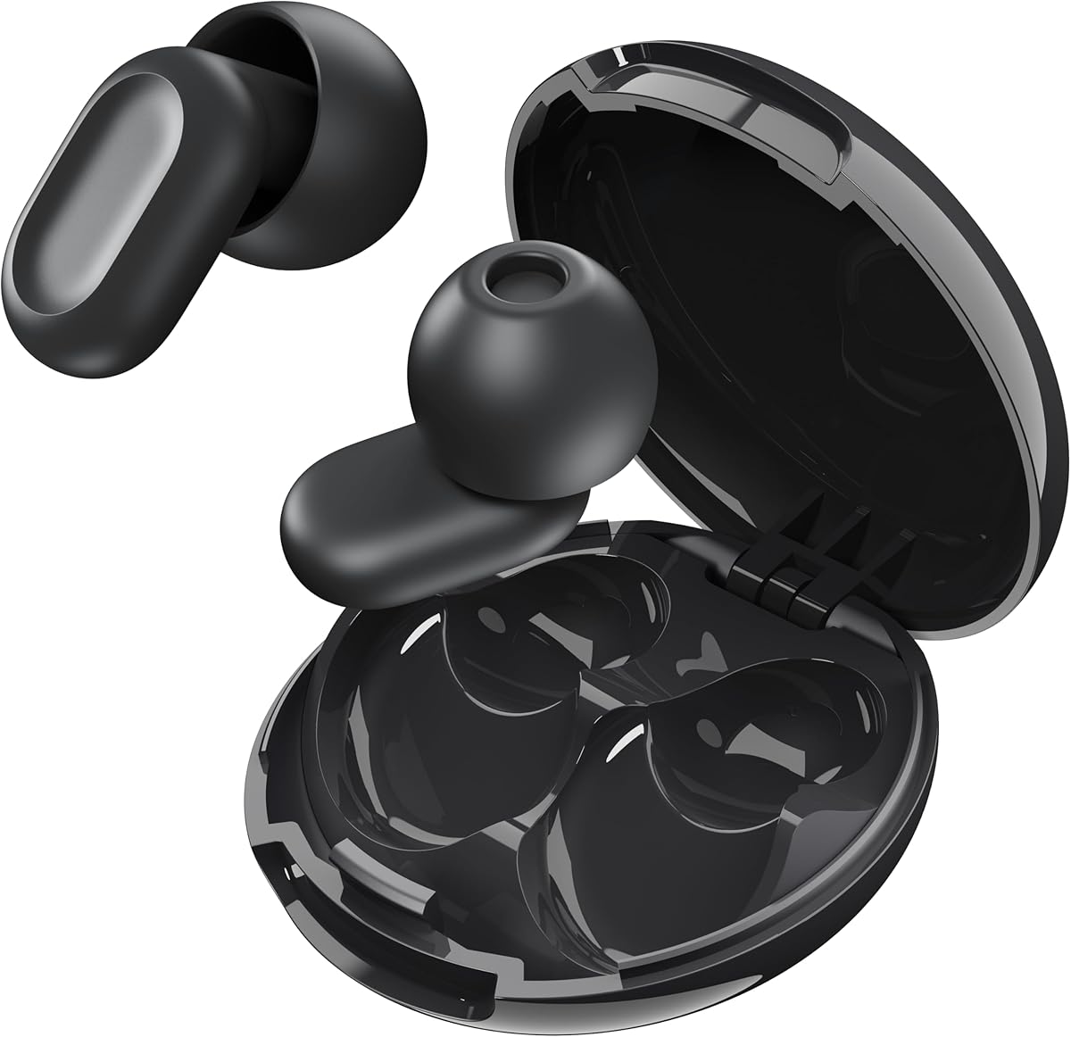 2025 Hoeisch Ear Plugs for Sleep | Premium A+ Silicone 36dB Noise Cancelling Earplugs | Comfortable, Reusable and Ideal for Sleeping, Studying, Working and Traveling (Black, Medium)