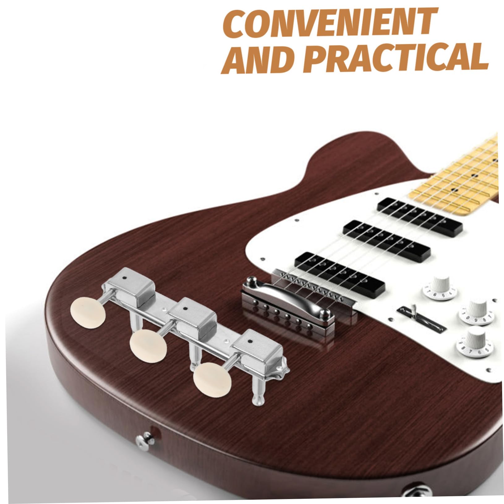 YARNOW 1 Paio Di Accordatori Per Strumenti Musicali Manopole Per Chitarra Elettrica Accordatori Per Chitarra Elettrica Accordatori Per Chitarra Elettrica In Metallo Argentato