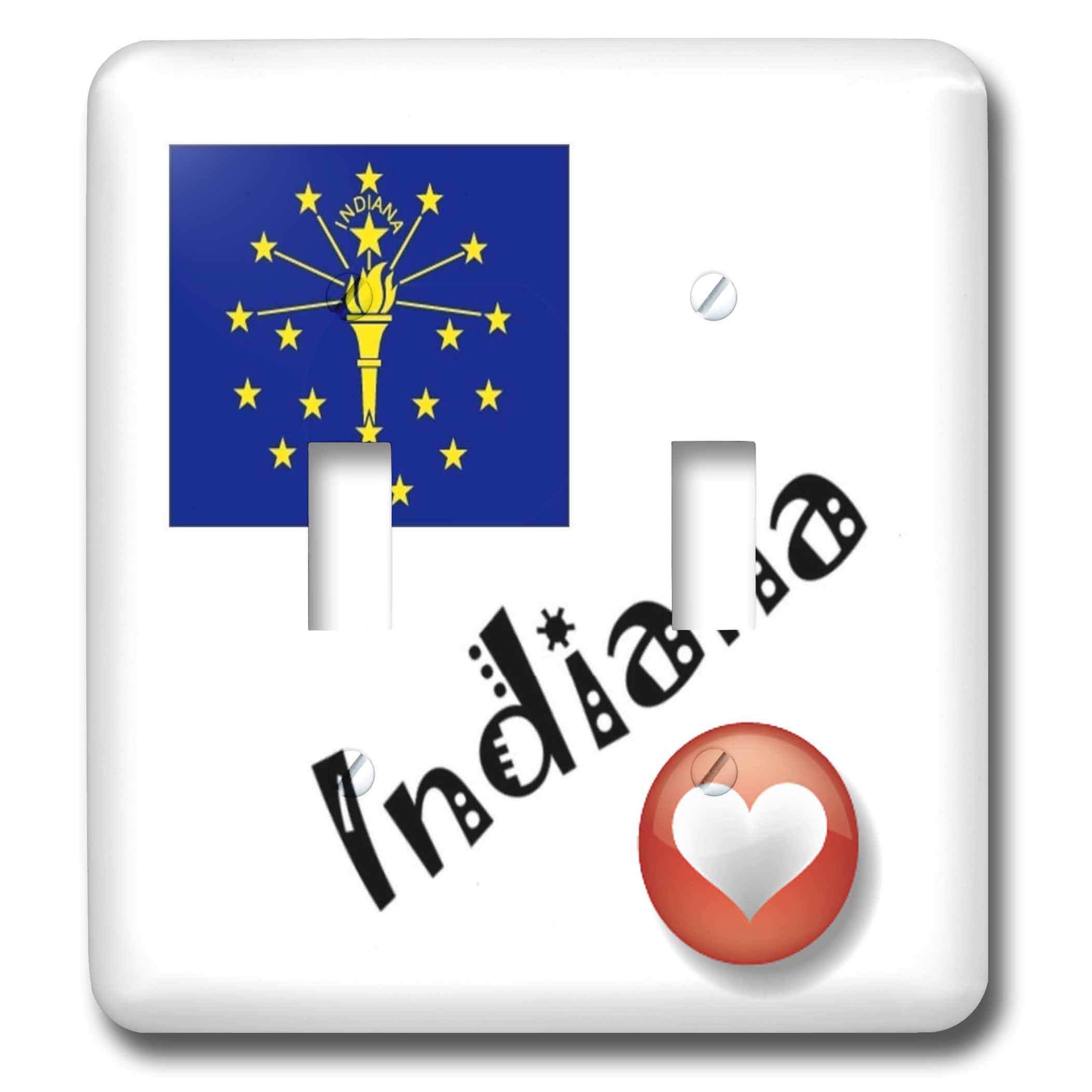 Interruptor doble I Love Indiana 3dRose lsp_7182_2 placa de luz