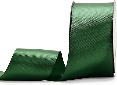 Miniatura 15 de YAMA Cinta de satén de doble cara, 7/8 pulgadas, 25 yardas para envolver regalos, color rosa