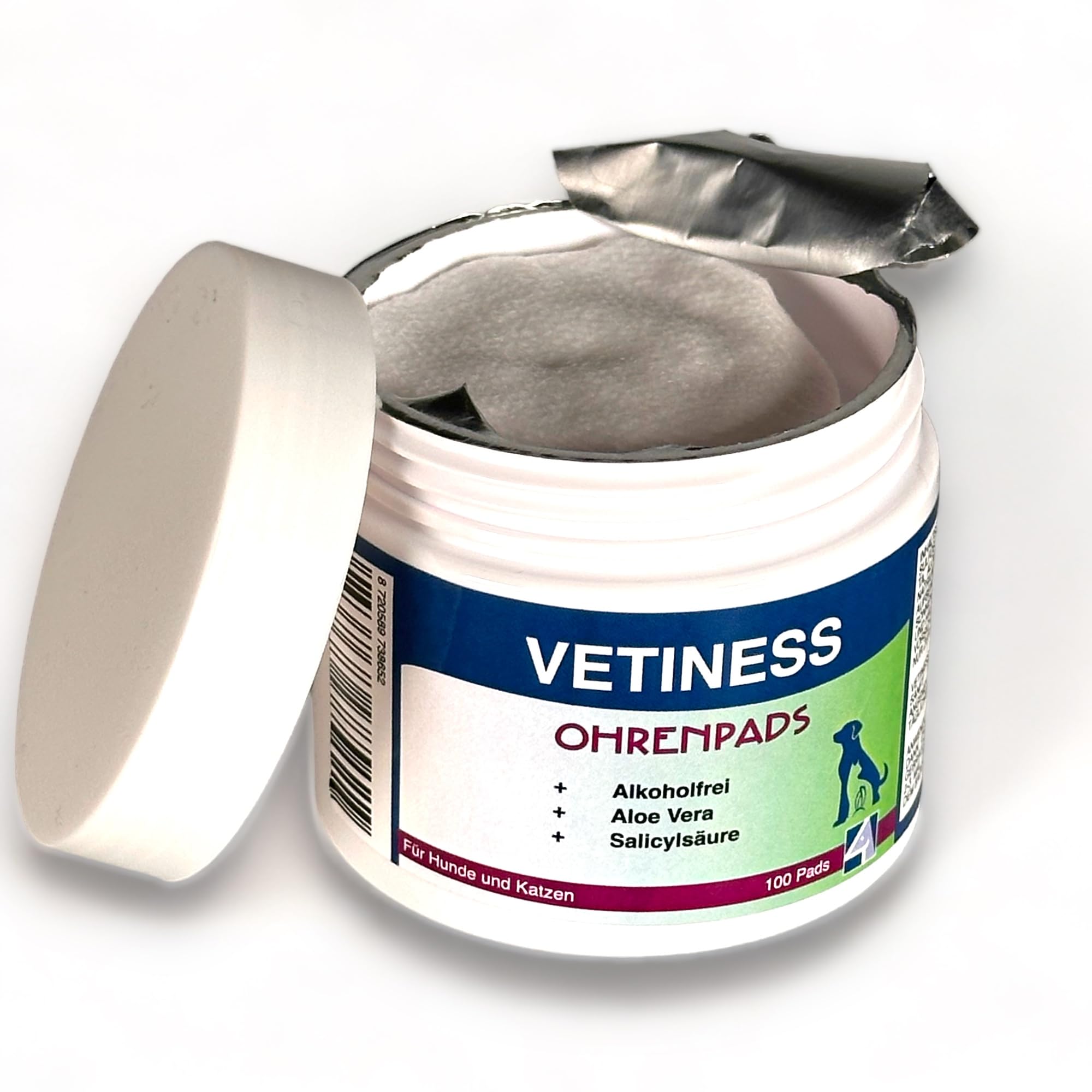 vetiness Ohrenpads mit Aloe Vera | Ohrenplfege fr Hunde und Katzen |  Ohrenreinigung Hund | Ohrenreiniger Katze | reinigungstcher Hund |  ohrreiniger Hund : Amazon.de: Haustier