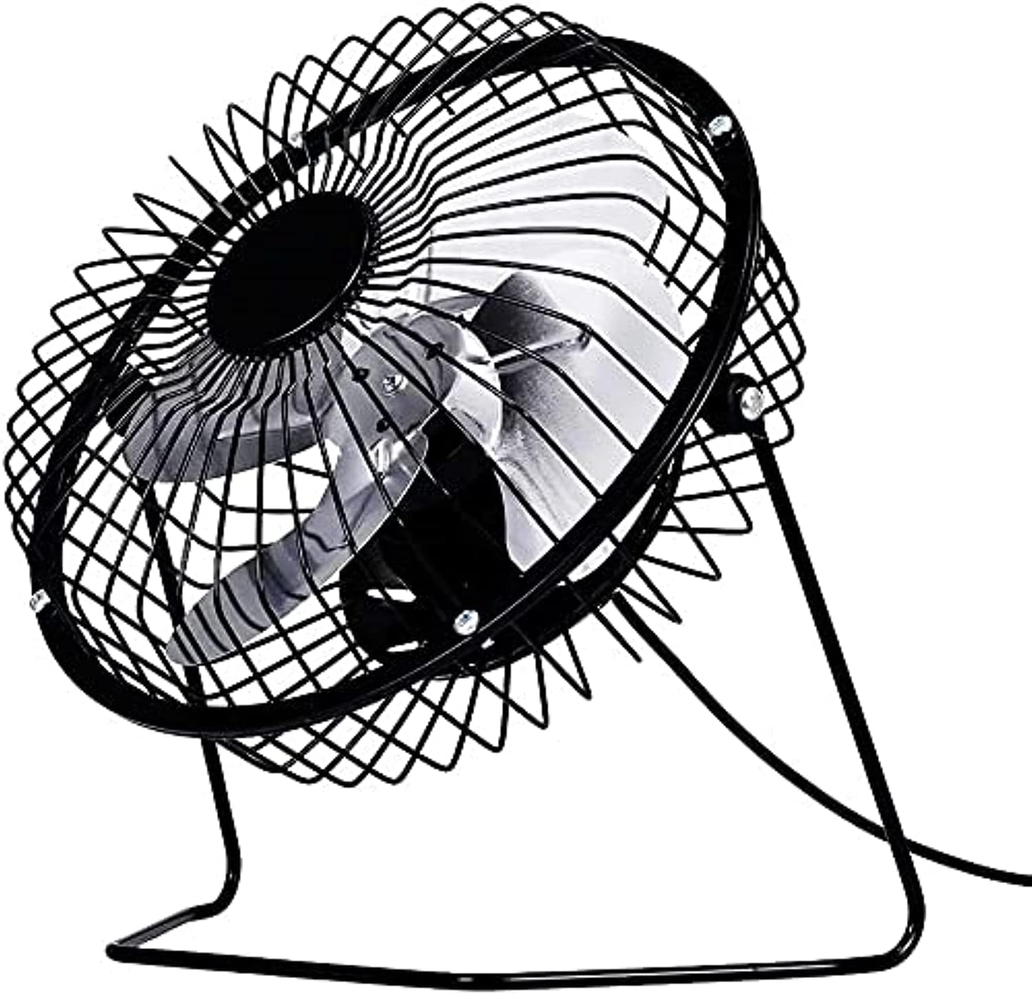 Quboo Mulugeta USB Mini Desktop Cooler Fan, Black, Modern Design, Adjustable Tilt, Quiet Operation, Office Use