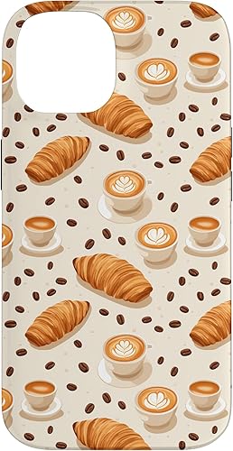 Miniatura 4 de Funda para iPhone 12 Pro Max Latte Art Croissant Barista Estética Estampado Neutral