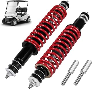 EZGO Golf Cart Front/Rear Shock Absorber Heavy Duty Coil Spring Shock Absorber Fits EZGO Medalist/TXT 1994+ Gas or Electric, OEM# 76418-G01,70928-G01,70248-G01,70324-G01,76419-G01