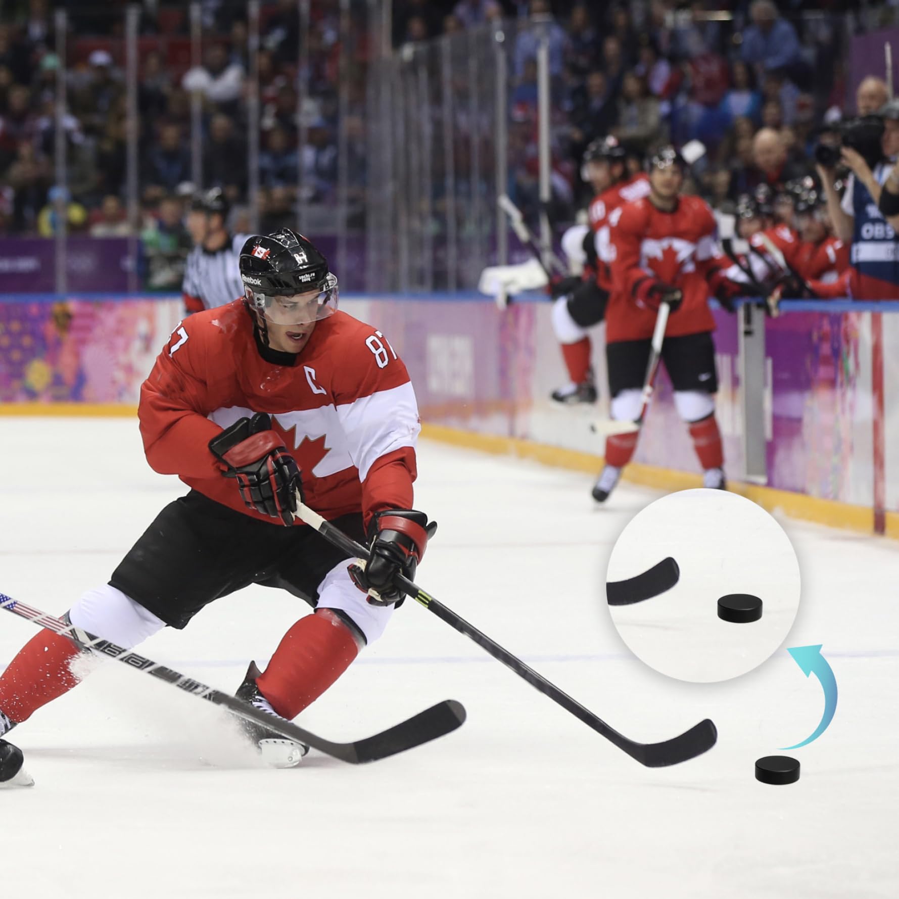 Lot de 4 palets de hockey sur glace en mousse, résistants à l'usure, légers, pour l'entraînement classique et la pratique. Palets hockey noirs souples pour une utilisation en intérieur. Cadeau