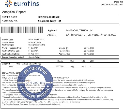 Miniatura 6 de Suplemento NMN 500mg Ultra Pure 99.8%  Forma estabilizada  Apoya la producción de NAD+, salud celular y envejecimiento saludable  60 cápsulas