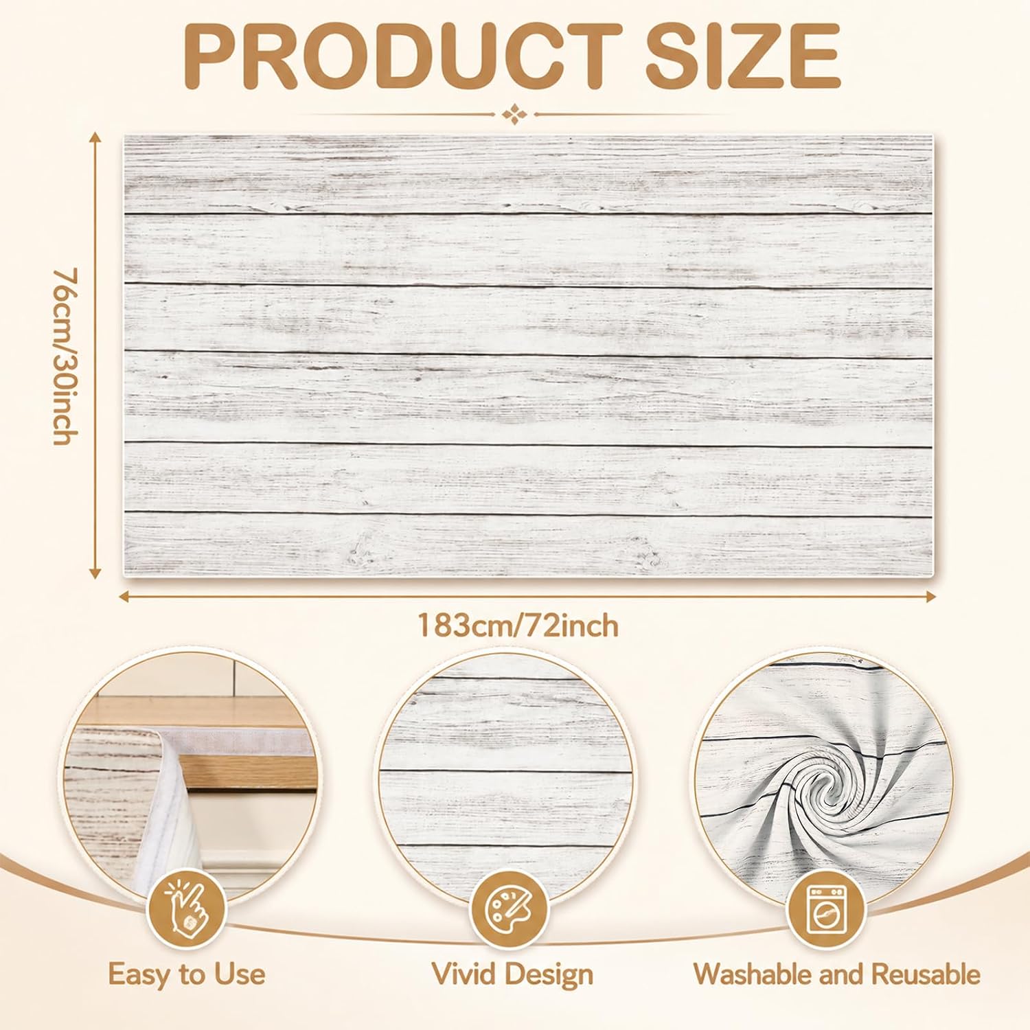 Haull School Wood Grain Desk Curtain Skirt for Classroom Office