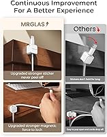 Vista 4 de 10Pack 2026 Upgraded Cord Organizer Magnetic Cable Clips [1s Lock] MRGLAS Cable Holder Office Desk Accessories with 4 Extra Strong Adhesive Pads