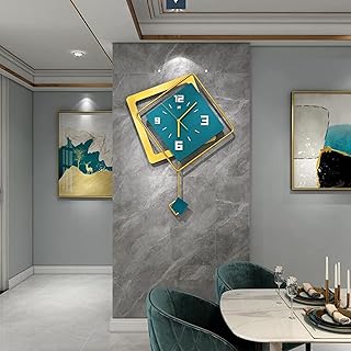 MKYOKO Wall Clock Silent Non Ticking, Safety Certification Luxury Large Pendulum Wall Clock, Wall Clocks Large Decorative Wall Clocks Silent Modern Art Clock Silent Non-Ticking Battery Operated for O