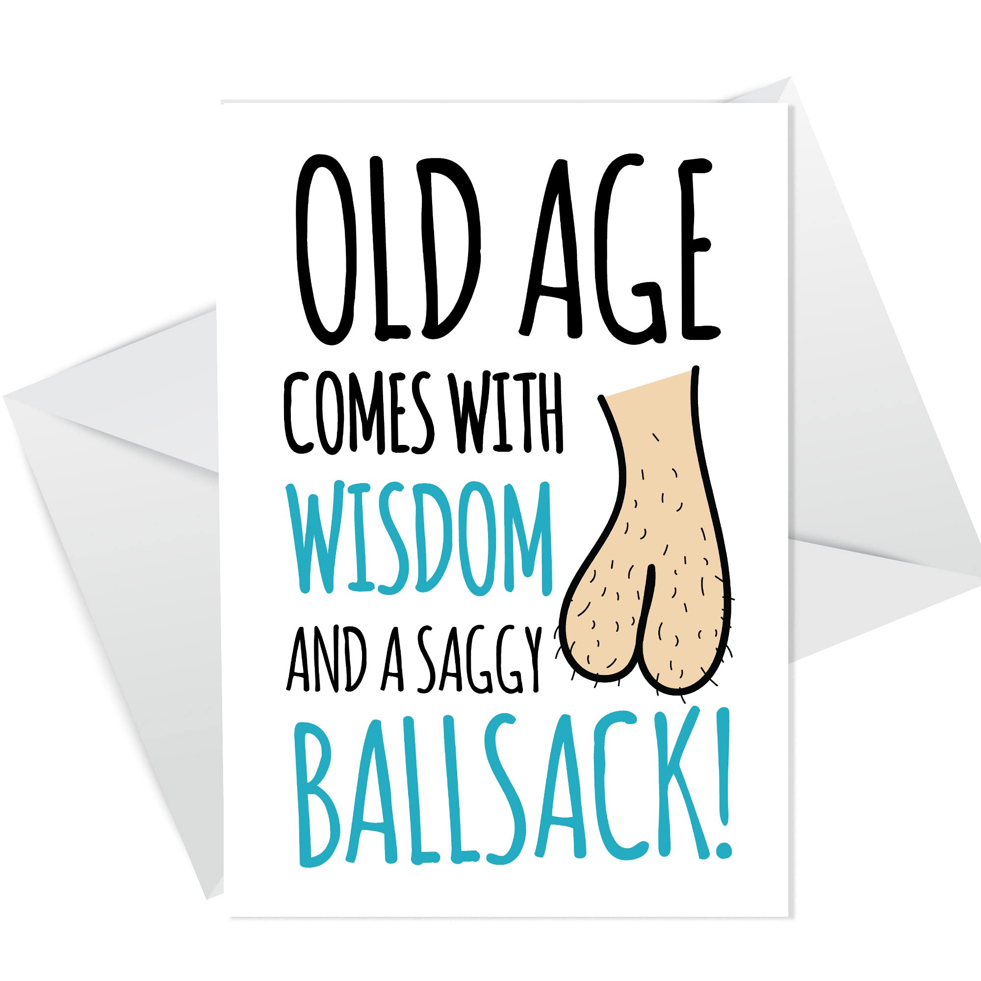 RED OCEAN Funny Humour Birthday Card For Him Novelty Rude Birthday Card For Dad Men