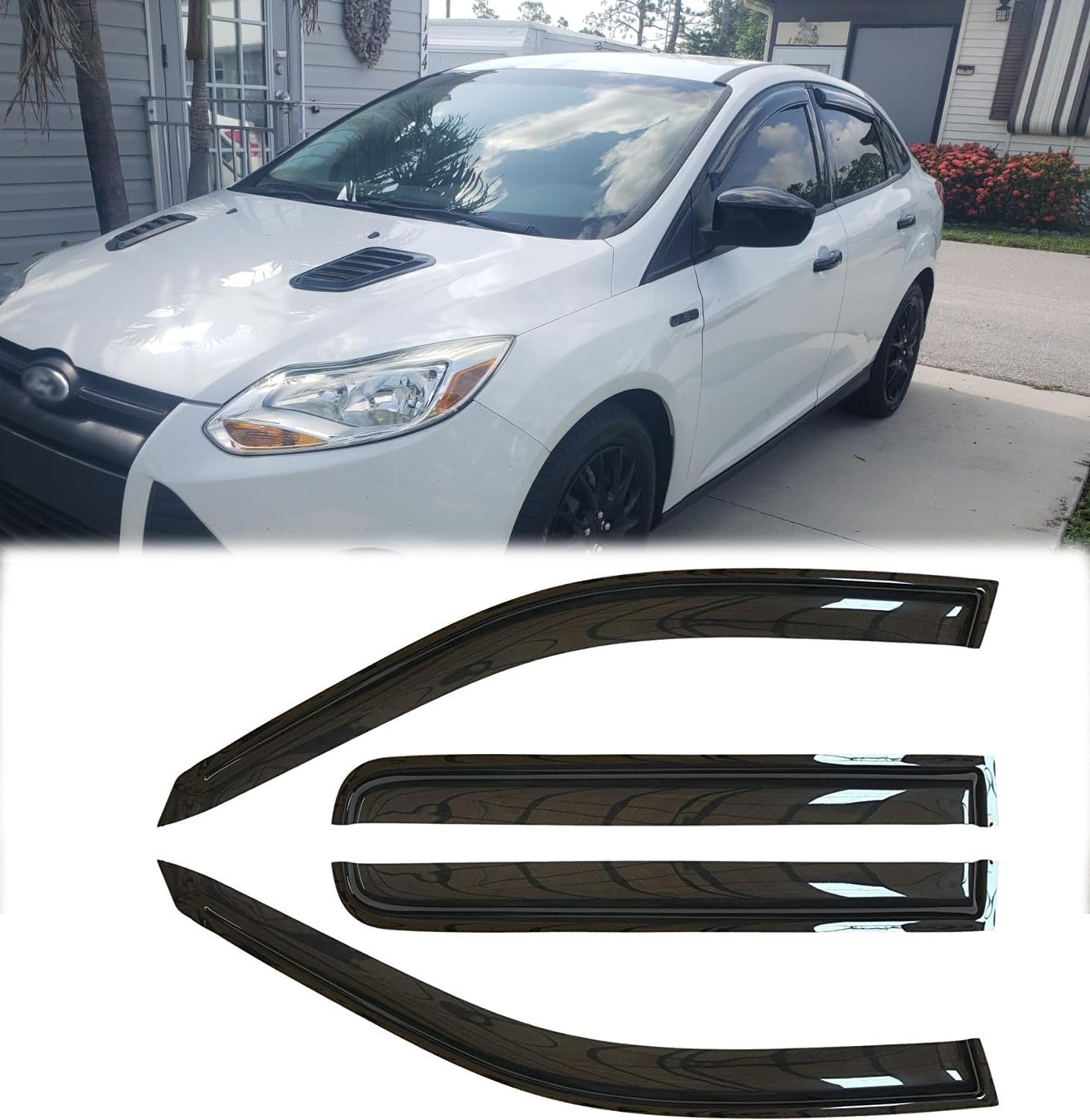 4PCS Side Window Wind Deflectors for Benz E-Class W211 2003-2009 MB13