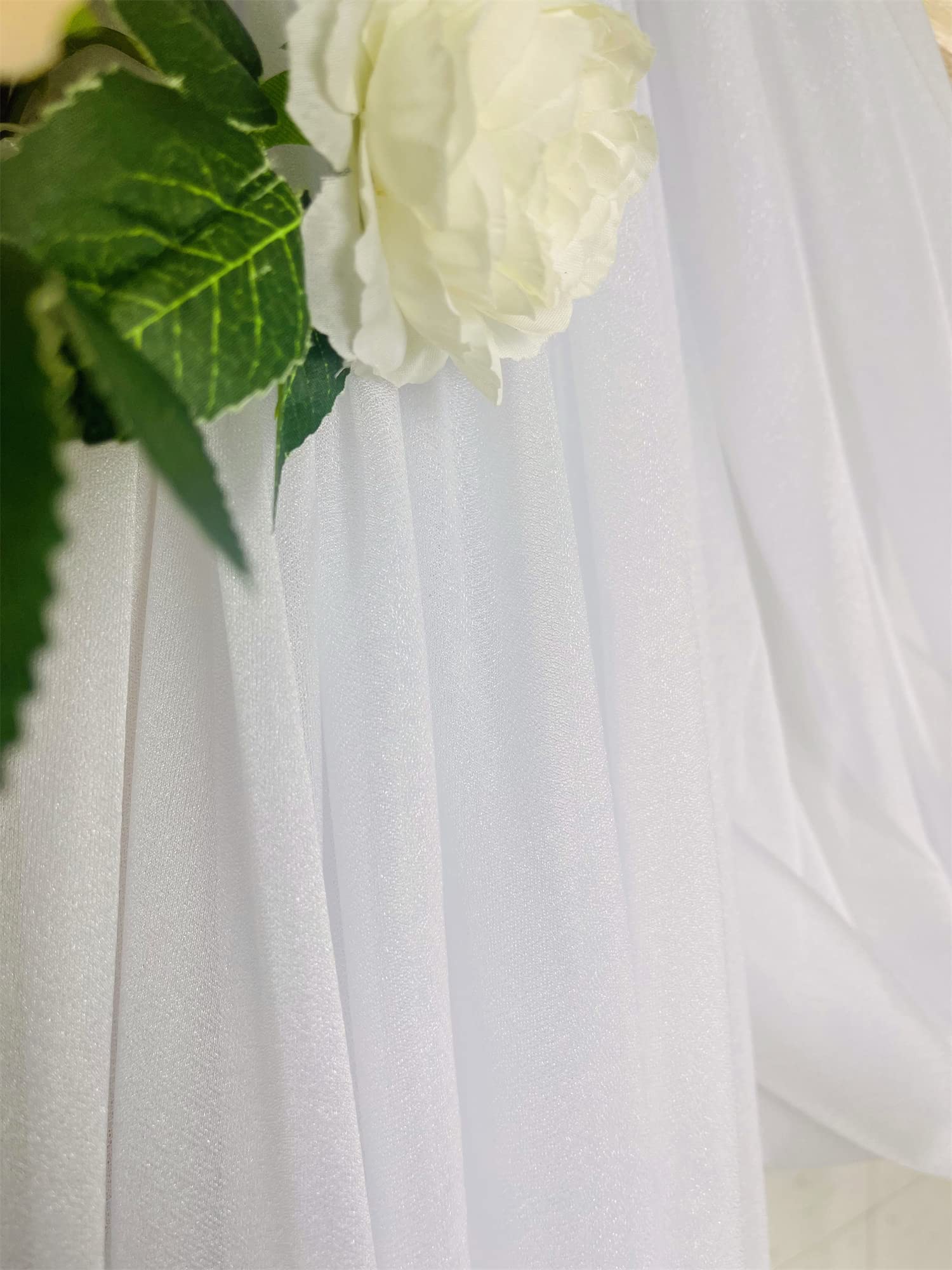 2 Rideaux En Tulle Blanc 160x600cm - Pour Arche De Mariage, Décoration De Scène, Fête, Photobooth