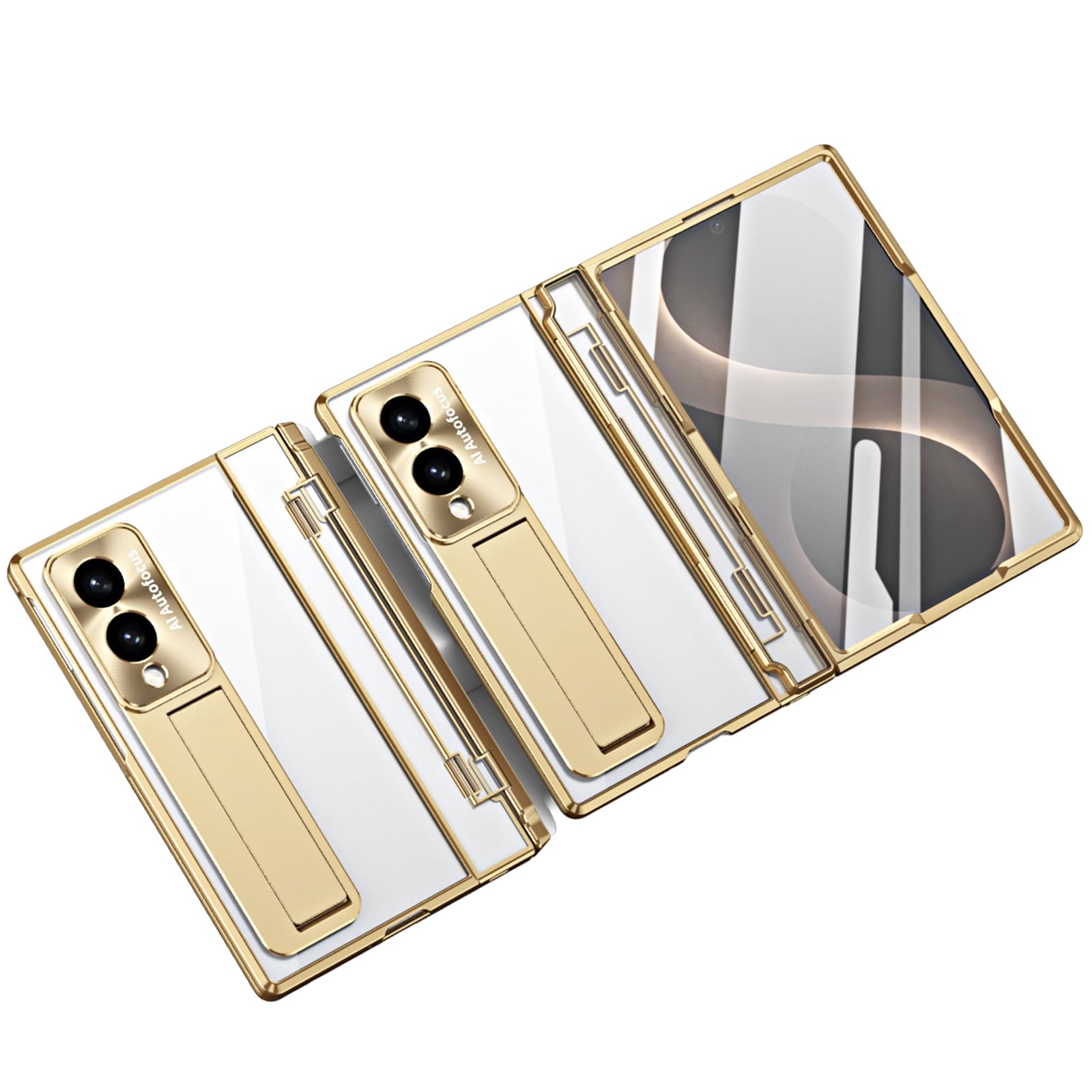 Coque Samsung Z Fold 8 de luxe avec placage or et protection intégrale