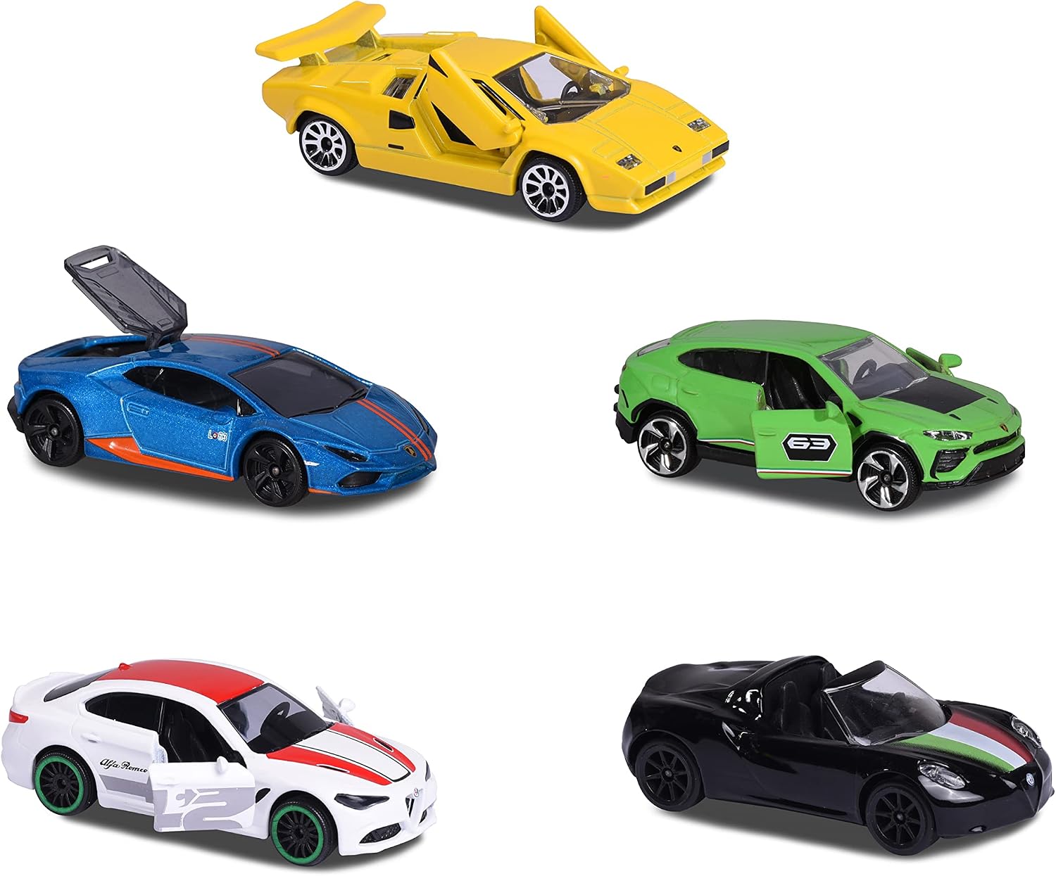 Majorette 212053178 Italian Dream Cars Gift Box-Features Five Premium Model Vehicles from Fiat, Alpha Romeo, and Lamborghini - Image 5