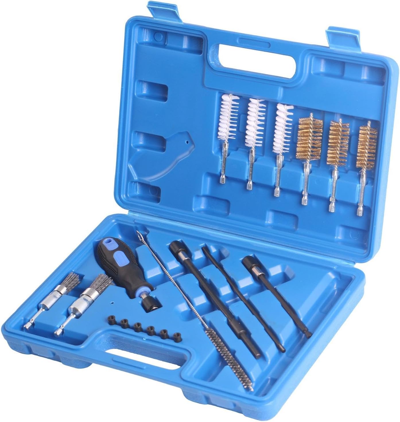 Injector Cleaner Kit, Engine Maintenance Tool, 13.19x9.25in Carbon Removal Brush Collection with Precision Cleaning, Automotive Repair Accessory, Maintenance Equipment, Garage Use for Vehicle Service