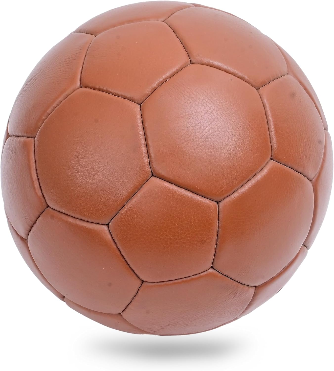 Vintage Leather Football Size 5 Hand Stitched Antique Soccer Ball Match Ball for Soccer Fans & Collectors