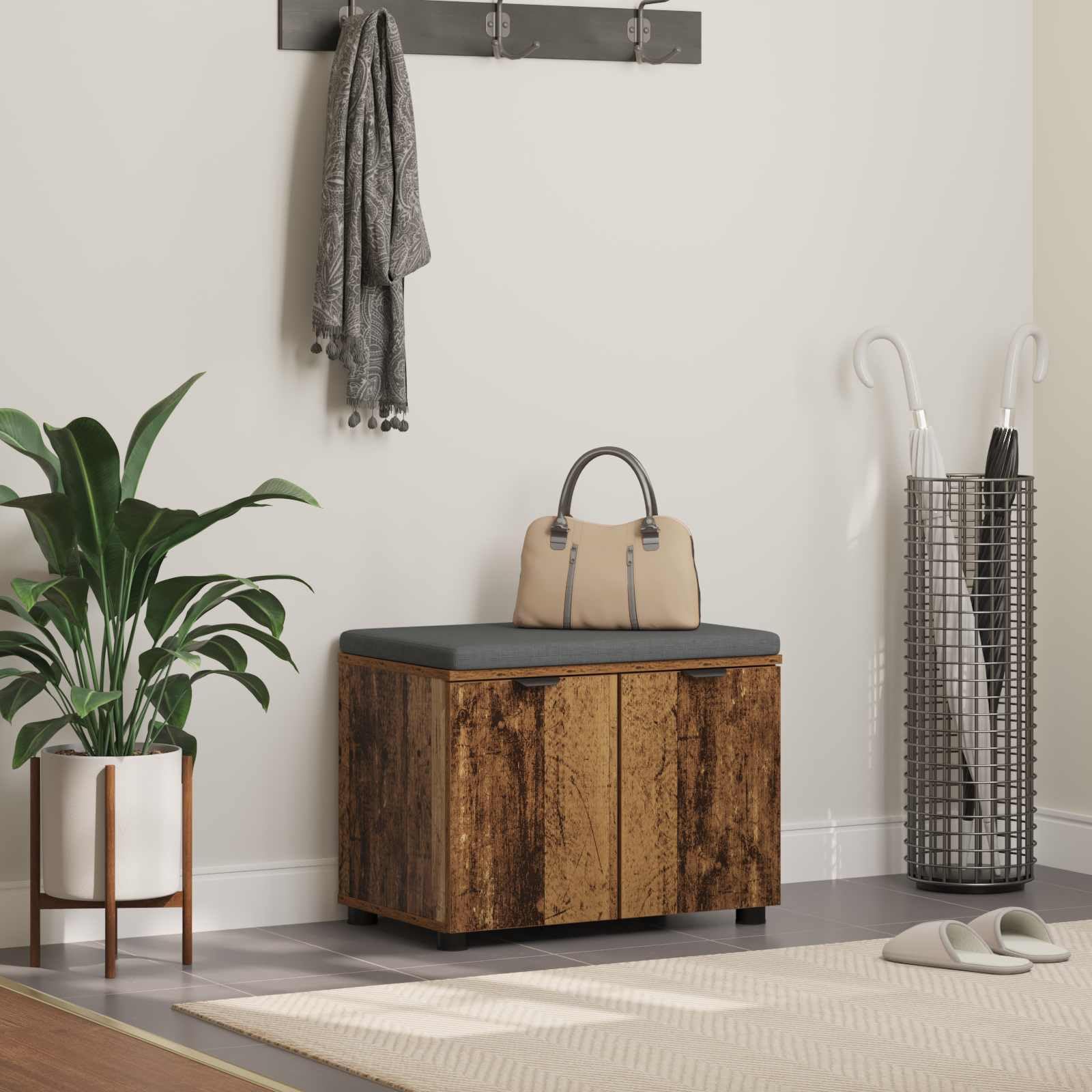 Banc d'entrée compact pour résoudre le désordre des chaussures
