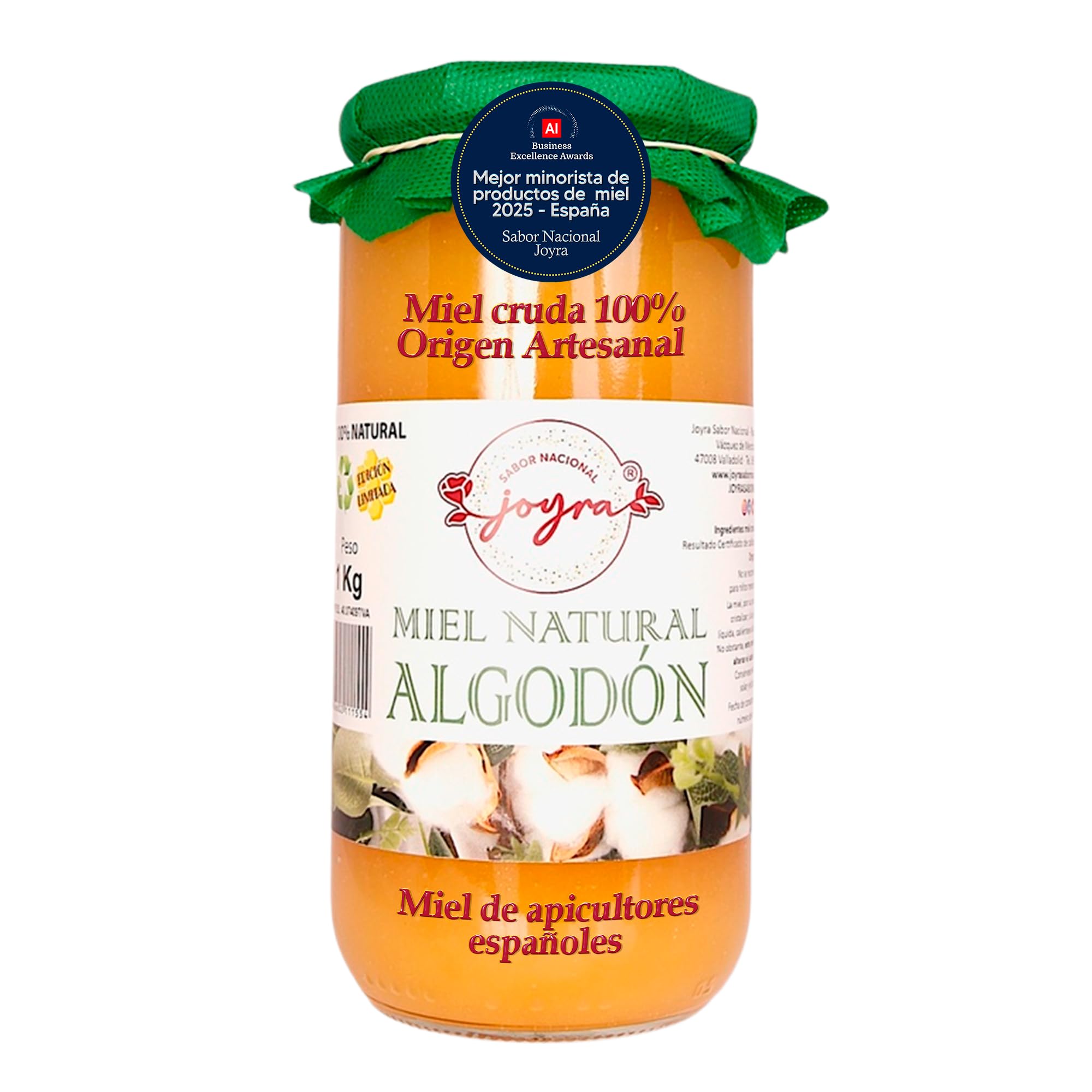 Miel Cruda, 100% MIel Pura de Abeja. Natural y Artesanal. 27 Variedades de sabores, APICULTURA ESPAÑOLA. Sin Pasteurizar, conservan Polen, Enzimas y Antioxidantes. (1 KG, Miel de Eucalipto) — view 35