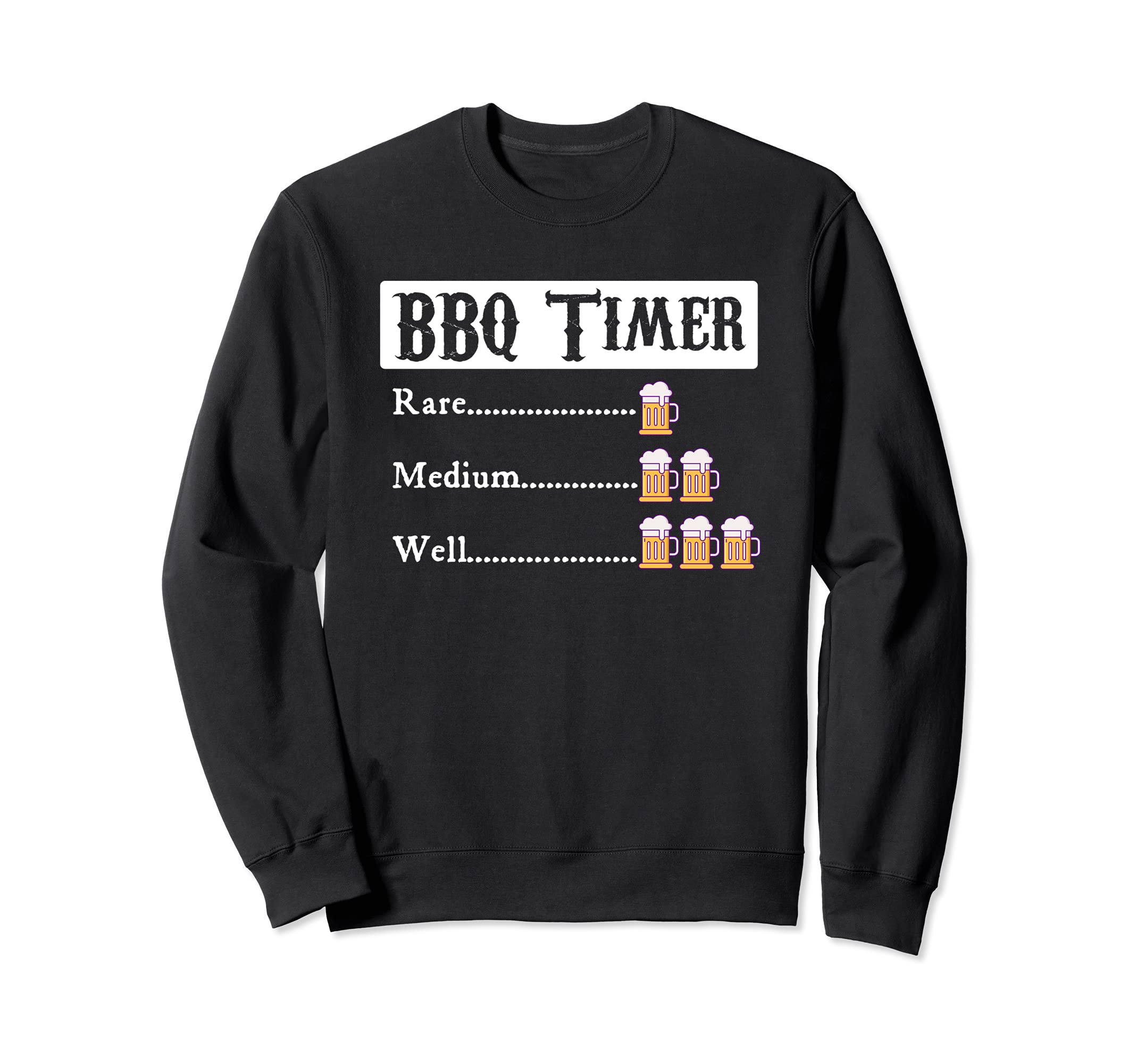 BBQ Timer Barbecue Sweatshirt, Black