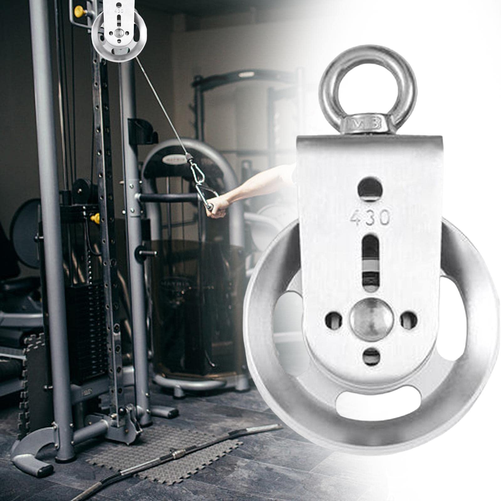 Puleggia Di Sollevamento Con Cuscinetto 300 Kg In Acciaio Inox - Girevole 360° Per Fitness E Arrampicata