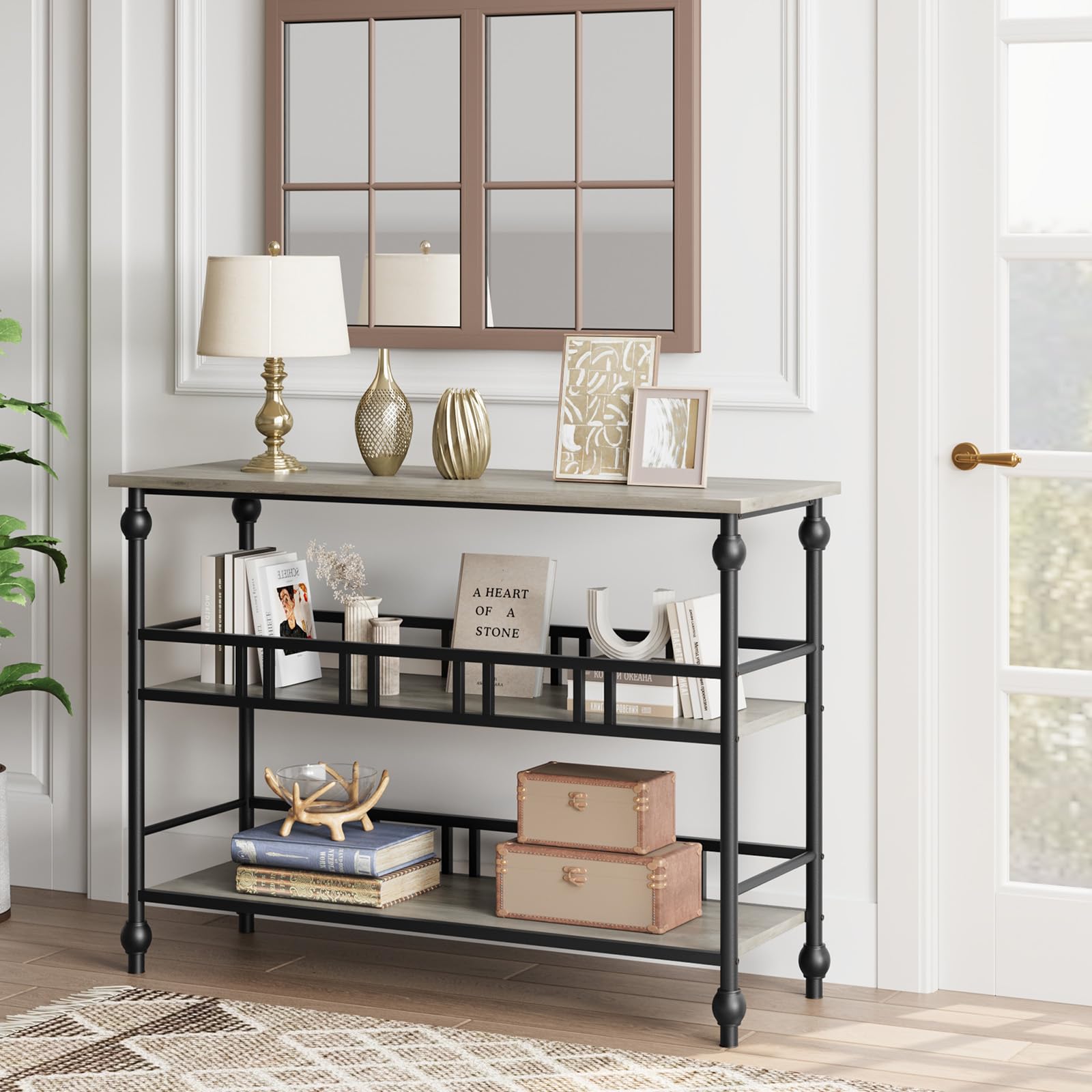 GarveeMore Modern 3-Tier Narrow Console Table — image 1