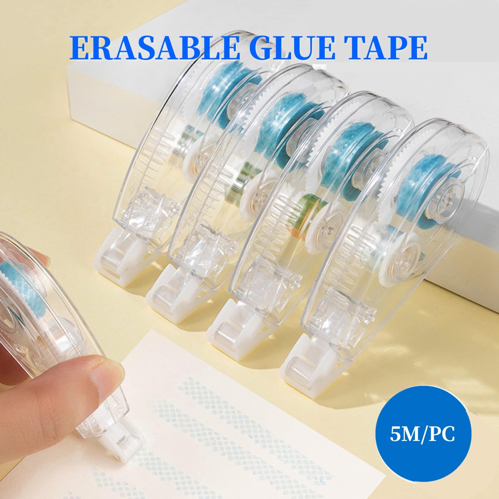 8 Pack Double Sided Tape, Glue Tape for Scrapbooking, Double Sided Tape for Crafts, Journaling Scrapbooking Supplies, Junk Journal Supplies, 0.24IN x 16.4FT