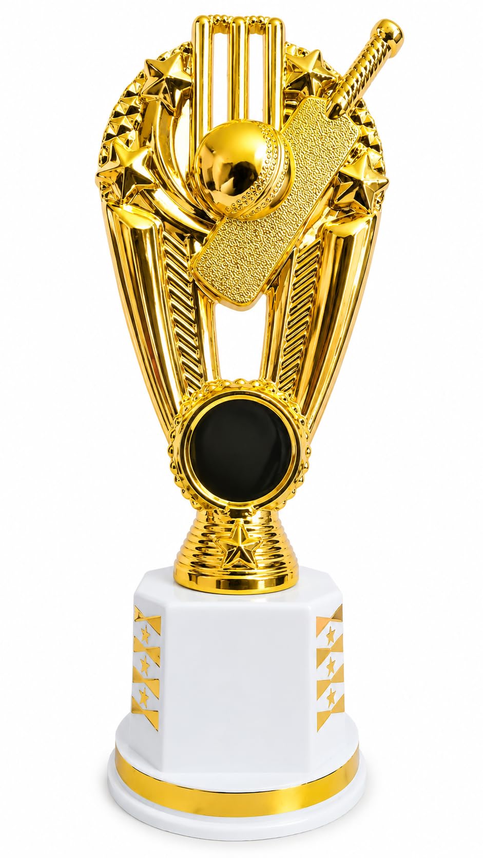 OG Premium Cricket Trophy; White Base; Winner Award for Sports, Tournaments and Matches (OG Club Crick) | Bat & Ball Design, Sports Tournament Award, White Premium Base-image-15