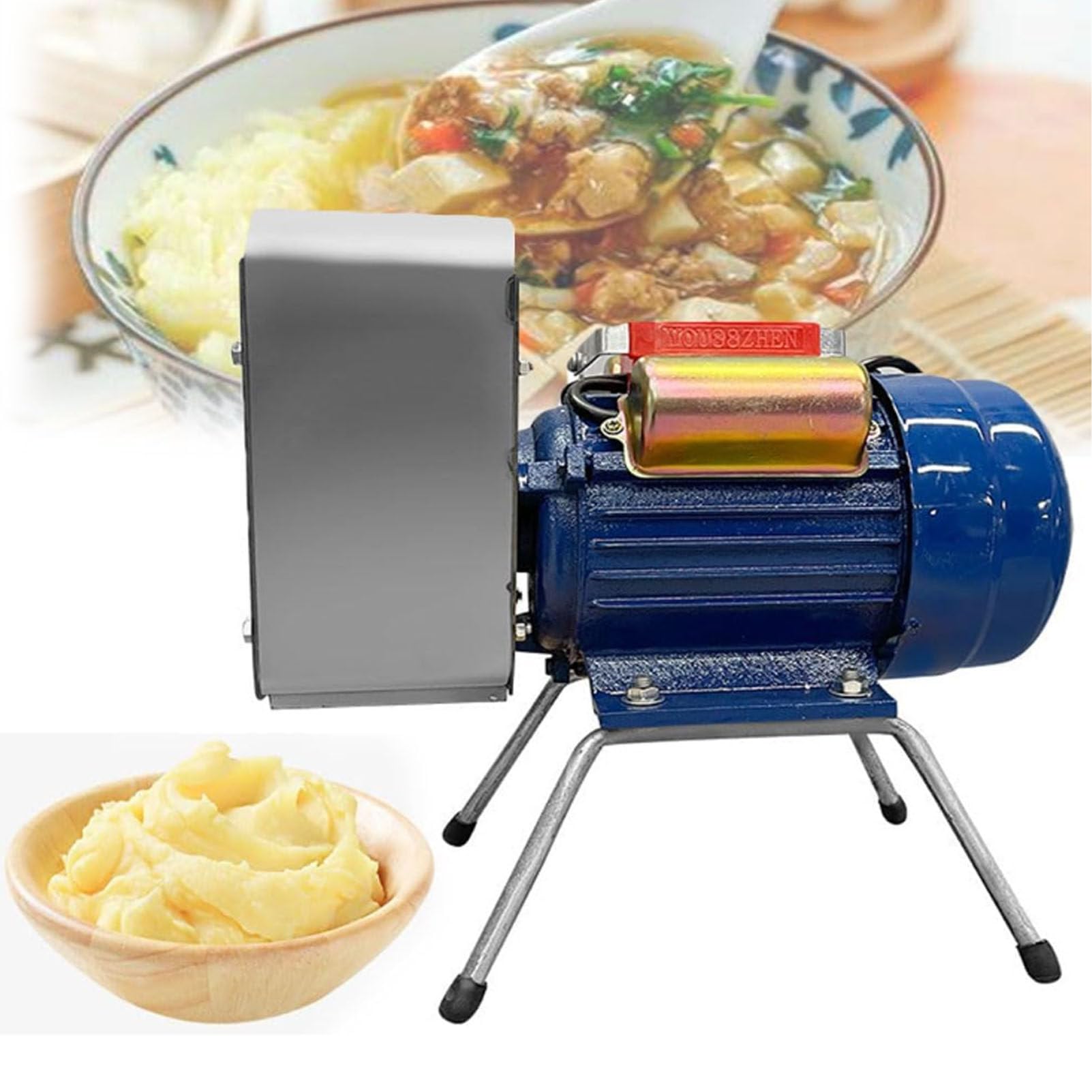 Kommerzieller Kartoffelstampfer, 20–30 kg/h elektrischer Mahlschlamm-Mahlautomat, Präzisionsmahlwelle und -getriebe, Kartoffelstampfer aus Edelstahl, sanft, zart, wohlschmeckend und zeitsparend