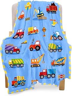 BOOPBEEP Construction Toddler Blanket for Boys Girls...