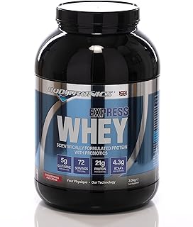 Boditronics Express Whey Protein Powder Muscle Building Powder with Dietary Fibre, BCAA, and High Levels of L-Glutamine Prebiotic Mass Gainer Whey Protein Isolate Protein Shakes