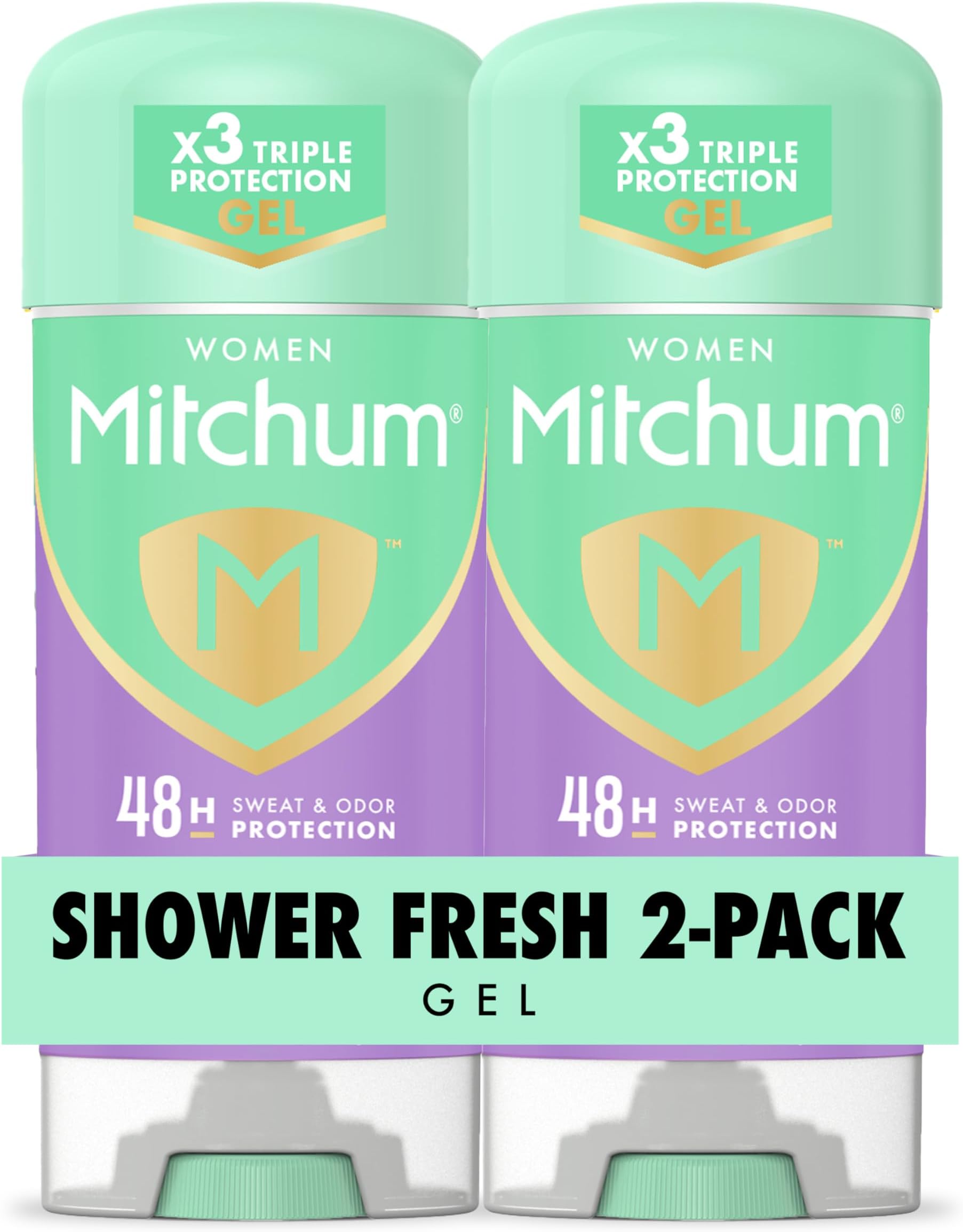 Women Gel Antiperspirant Deodorant Twin Pack, Shower Fresh, 3.4oz.