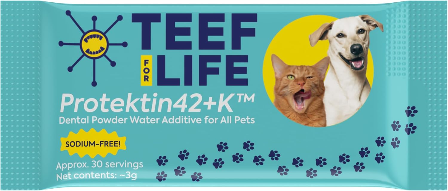 TEEF for Life Protektin42K Prebiotic Pet Dental Powder Refill, 30 Servings