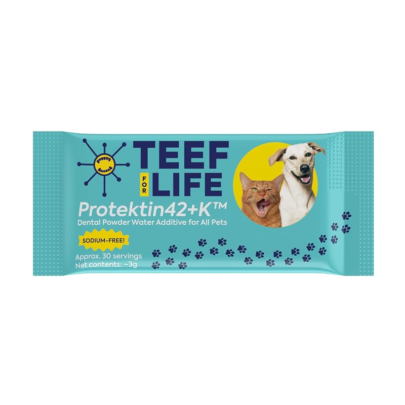 Pó dental prebiótico para cães e gatos TEEF FOR LIFE Protektin42K Refil, 30 porções