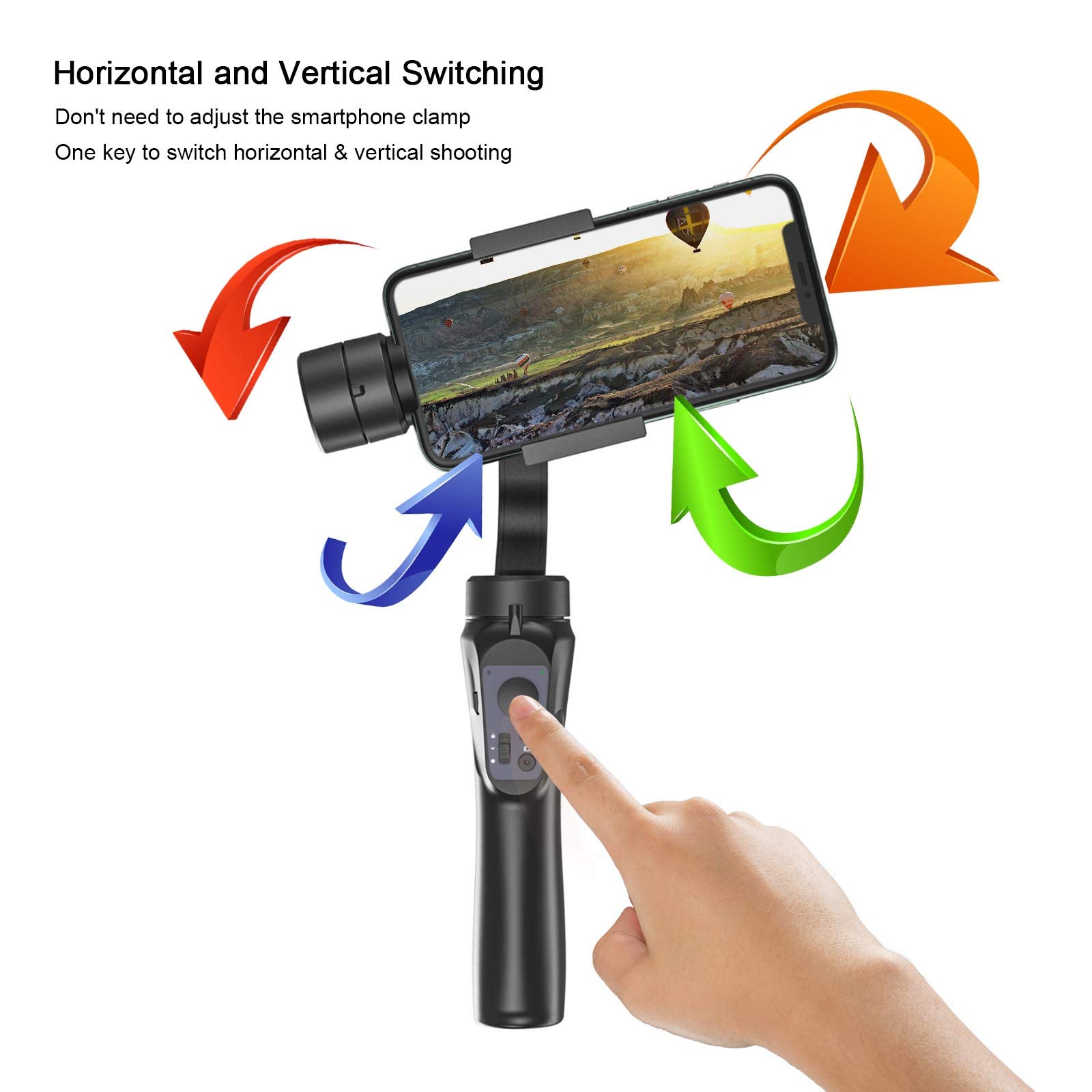 3-osiowy ręczny stabilizator gimbala BT Action Camera Smartphone telefon stabilizator wspornik