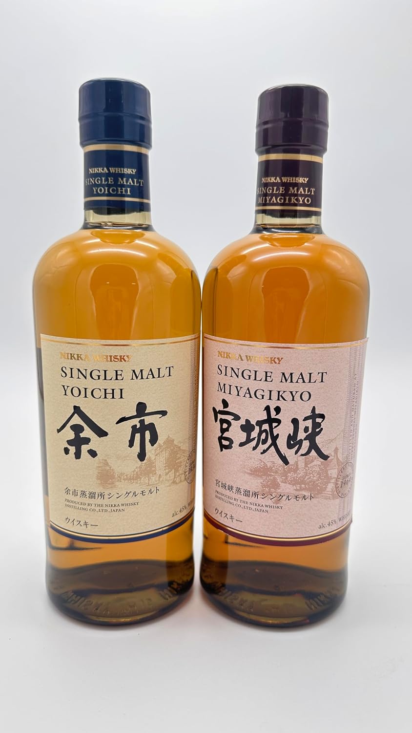 ニッカ シングルモルト ウイスキー余市 宮城峡 45％ 700ml 2