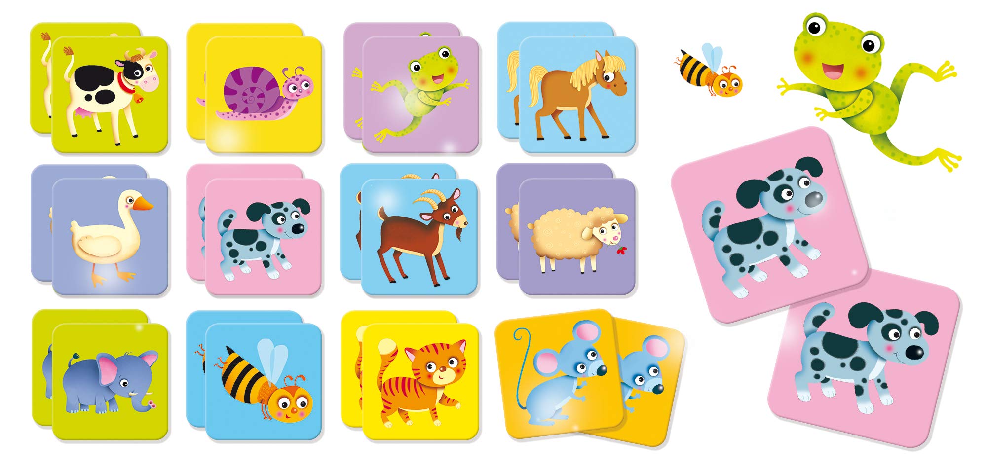 Lisciani - Baby Memo - Los Animales - Juego de Sociedad Educativo - Juego de Memoria y Reflexión - 24 Cartas - Para Niños de 1 a 4 años de edad - CAROTINA BABY - 3