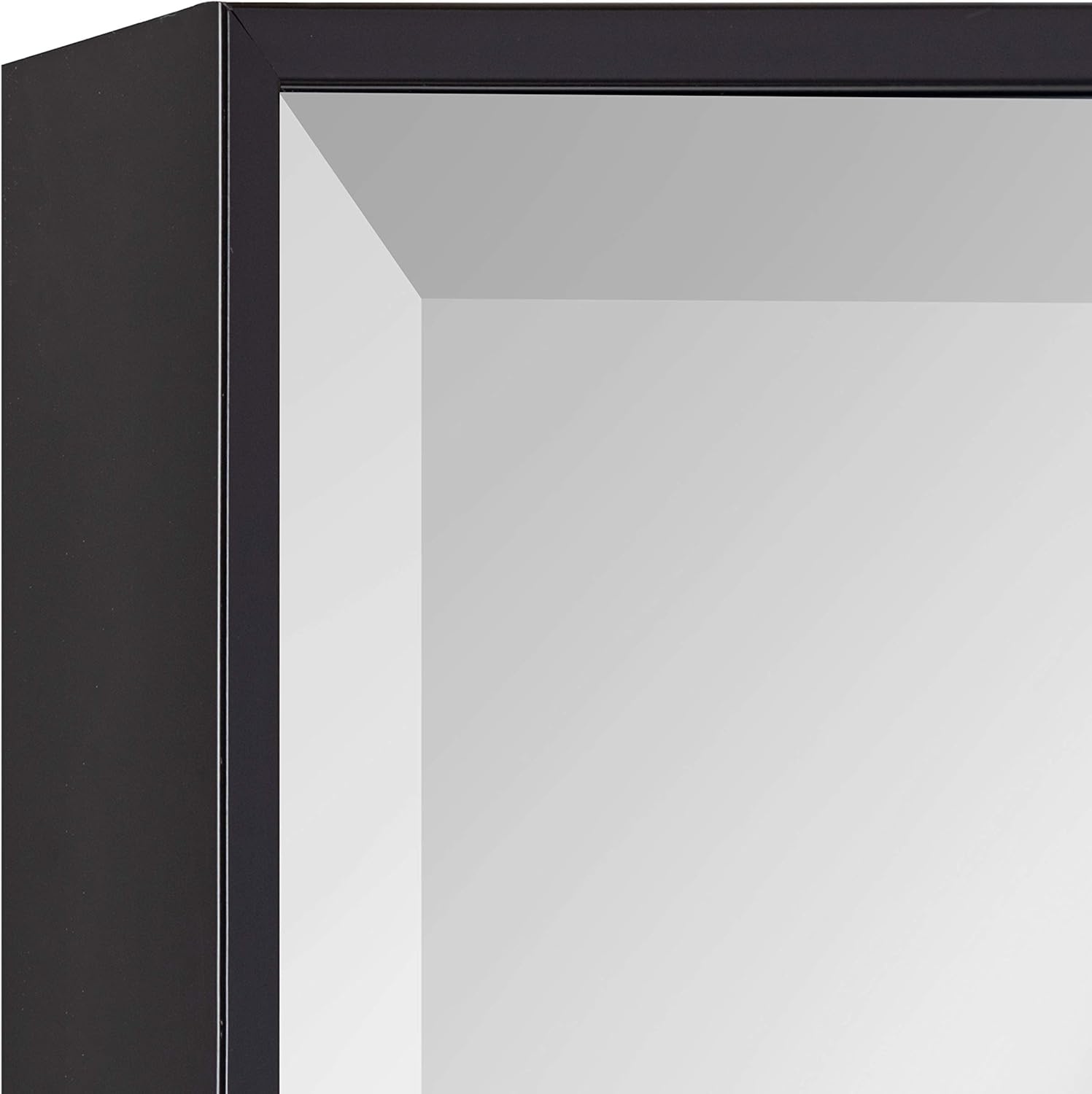 Kate and Laurel Rhodes Modern Square Wall Mirror, 28.75 x 28.75 inches, Black, Chic Contemporary Accent Mirror for Wall