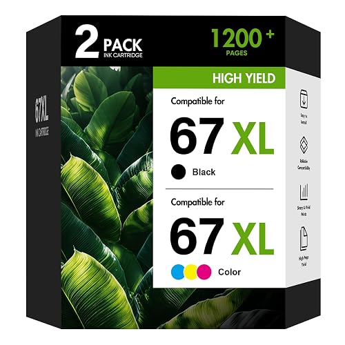 67XL 67 XL Ink Cartridges Black/Color Combo Pack