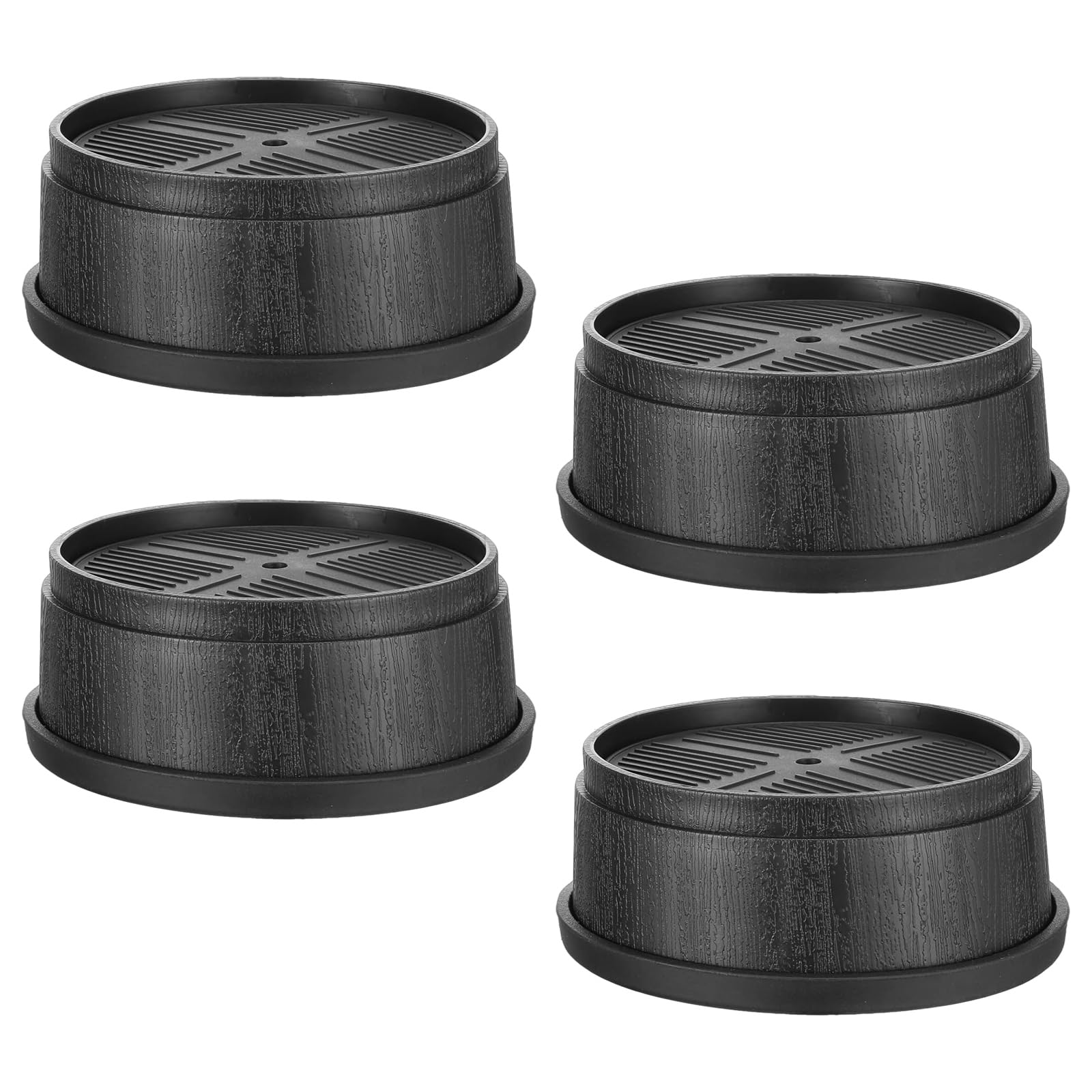 Lcfvofu Black 4 Pcs Adjustable Furniture Risers, Heavy Duty Bed Risers, Sofa Riser, 1", 2", 3" Stackable Bed Lifter For Chair Table And Various Types Of Furniture
