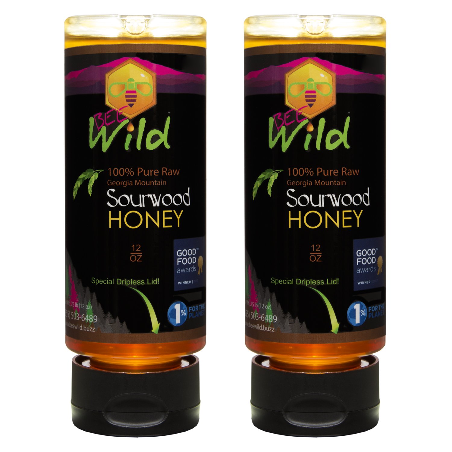 Bee Wild 100% Pure Raw Organic Unfiltered Honey - Sourwood, 12 ounce