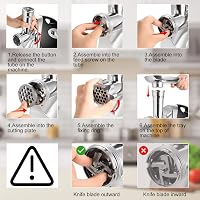 SINZUX Elektromos Húsdaráló 2800W 3 Vágótárcsával Kolbásztöltő Fekete 7