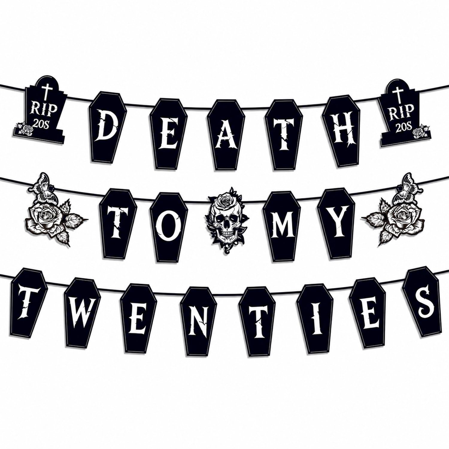 RIP 20s Banner, 30th Birthday Decorations, 30th Birthday Banner, Rip to My 20s Decorations