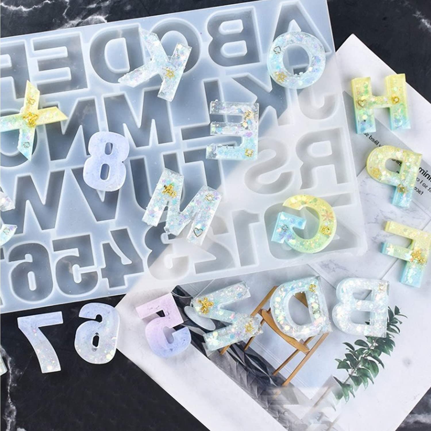 Kit Stampi Resina Epossidica Completo Con 300+ Accessori | Per Portachiavi, Ciondoli, Numeri Civici - Foto 4