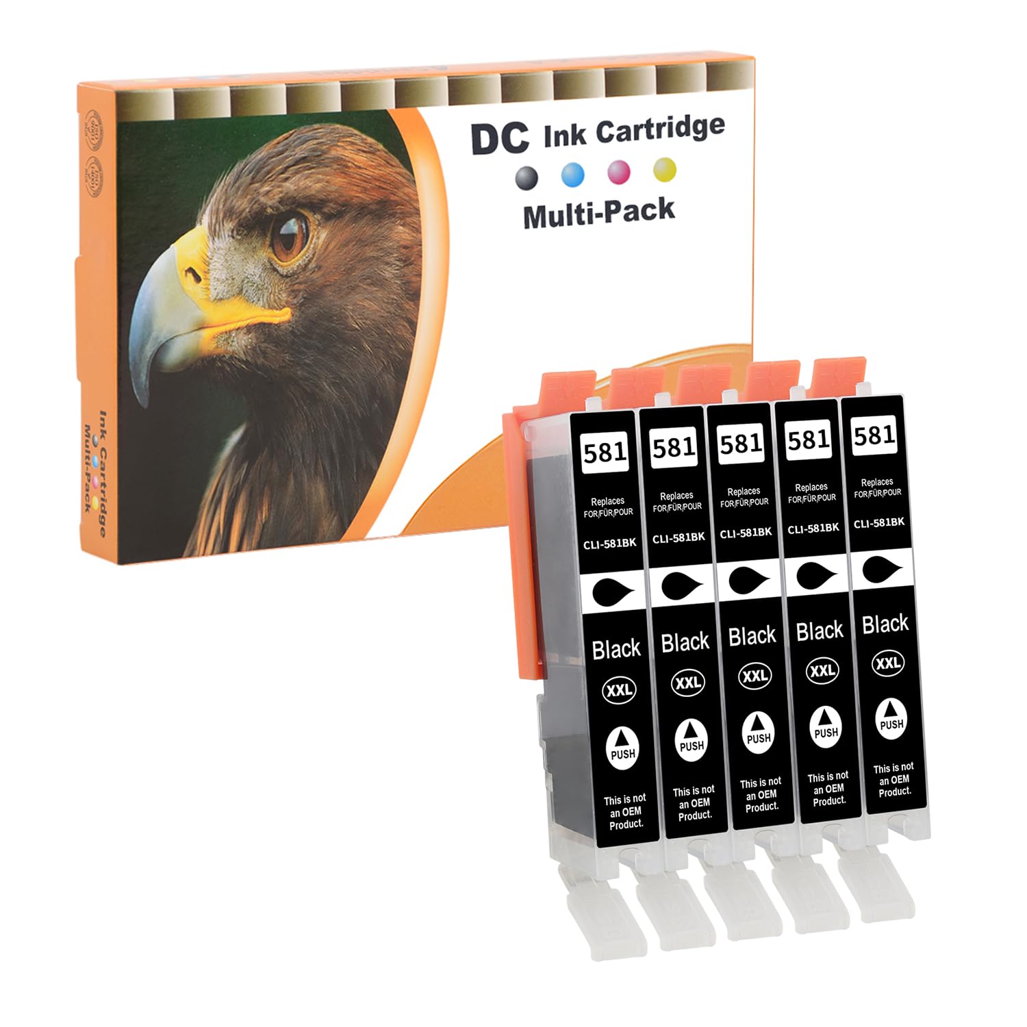 Cartuchos De Tinta Compatibles Multipack Para Canon PGI-580/CLI-581 - 5 Unidades (2N/1C/1M/1Y)