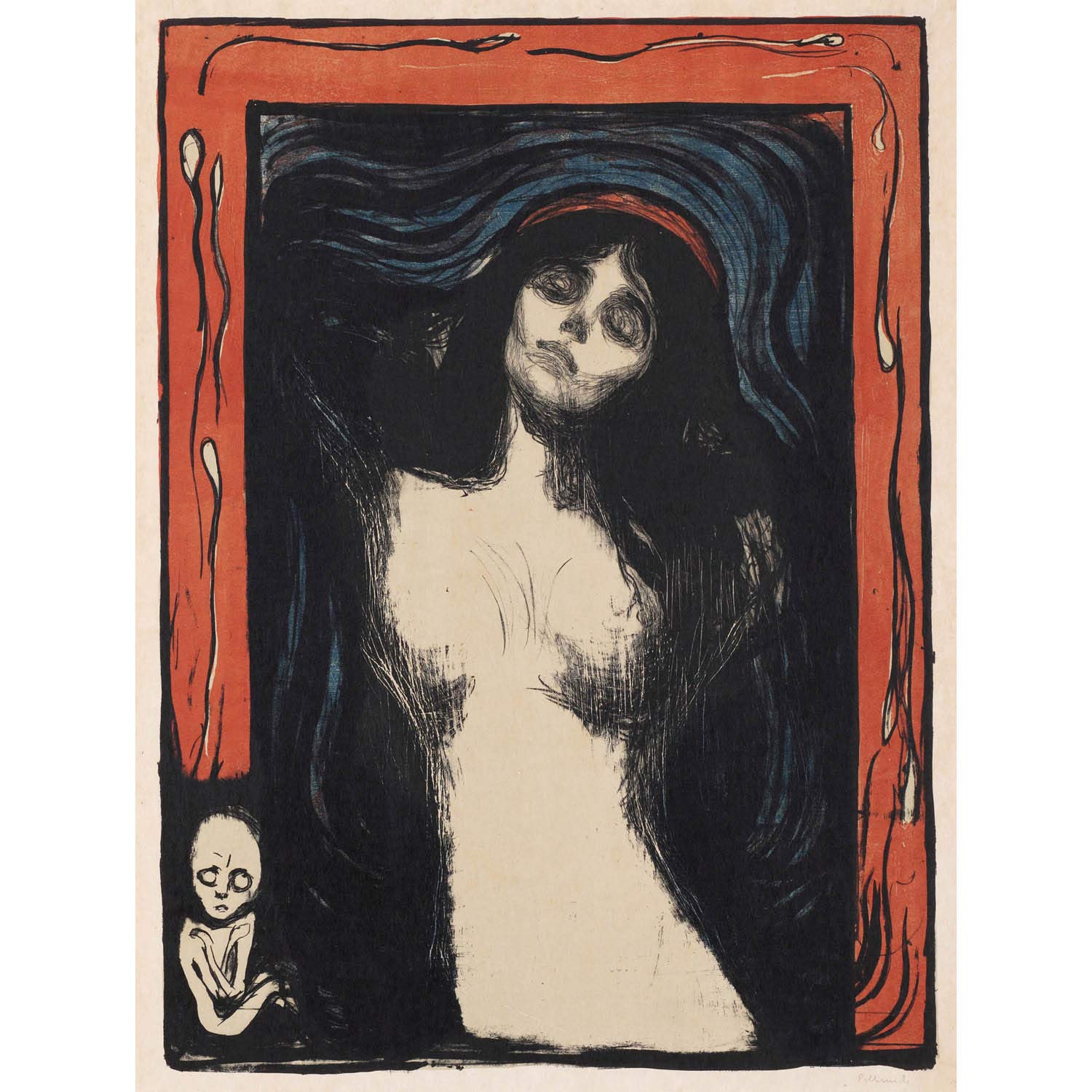Wee Blue Coo PAINTING EDVARD MUNCH MADONNA 2 12 X 16 INCH ART PRINT POSTER PICTURE HP2158